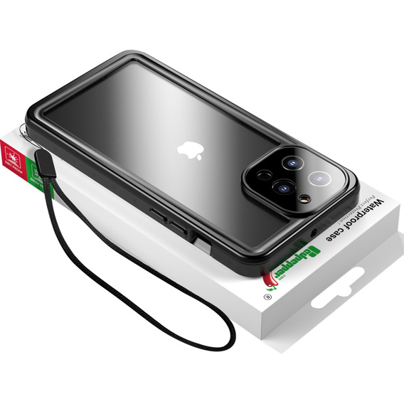 Vodotesné puzdro IP68 pre iPhone 13 Pro Max, Redpepper Pro, čierne