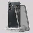 IMAK Obal na mobil pre Samsung Galaxy S23 FE, Dropproof, transparentné / čierne