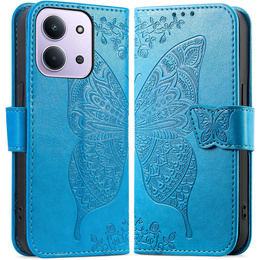 Klapkové puzdro pre Xiaomi Redmi 15C 4G/LTE, Butterfly, modré