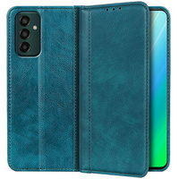 Obal na mobil pre Samsung Galaxy M13 4G, Wallet Litchi Leather, zelený