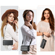 Puzdro CASEME pre Samsung Galaxy S24 FE, RFID Leather Wallet, s popruhom cez rameno, čierne