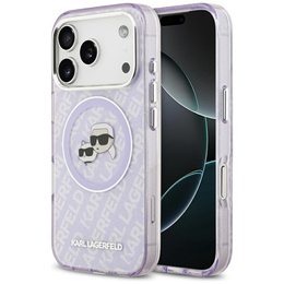 Karl Lagerfeld IML Glitter Karl & Choupette Heads Logo MagSafe puzdro pre iPhone 17 Pro
