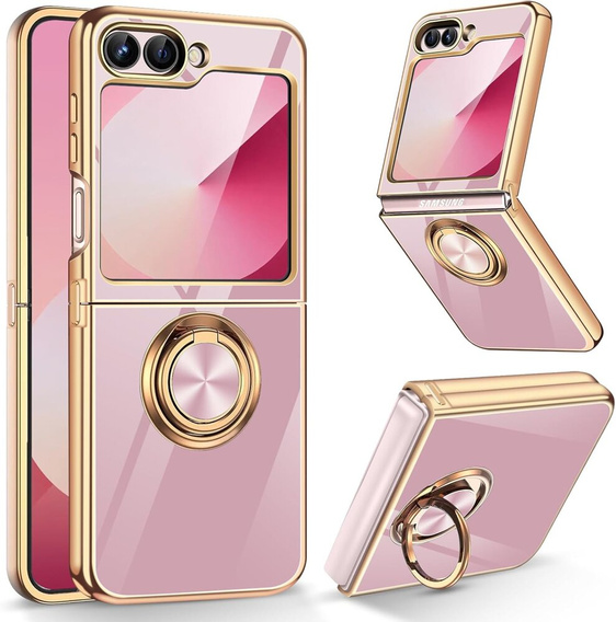 Obal na mobil pre Samsung Galaxy Z Flip7 FE / Z Flip6, Electro Ring, fialové