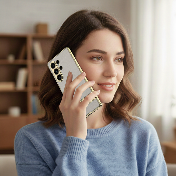 Kožené puzdro Electro Frame s podstavcom pre Samsung Galaxy S26 Ultra