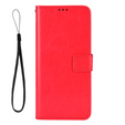Klapkové puzdro pre Oppo A40 / Oppo A40m, Crazy Horse Wallet, červené