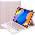 Puzdro s Bluetooth klávesnicou s dotykovou plochou pre Lenovo Idea Tab 11" 2025 TB336FU TB336ZU, ružové