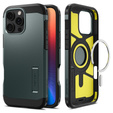 Puzdro Spigen pre iPhone 16 Pro, Tough Armor Mag MagSafe, zelený + tvrdené sklo 9H