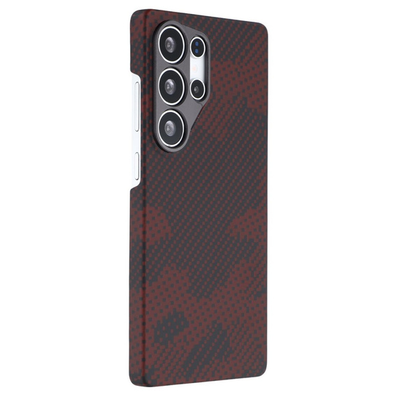 Puzdro pre Samsung Galaxy S25 Ultra, Aramid Fiber MagSafe, čierna / červená