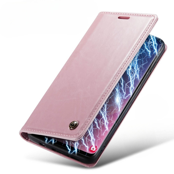 CASEME flipové puzdro pre Samsung Galaxy S10+ Plus, Waxy Textured, ružové