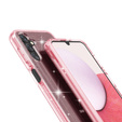 Obal na mobil pre Samsung Galaxy A14 4G/5G, Glittery Powder, ružové
