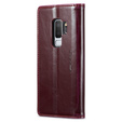 CASEME flipové puzdro pre Samsung Galaxy S9+ Plus, Waxy Textured, červené