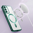 Puzdro pre Samsung Galaxy S23, Electro MagSafe, zelený + sklo na displej