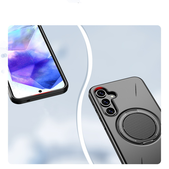 Puzdro MagSafe s podstavcom pre Samsung Galaxy A57 5G, čierne