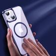 Obal na mobil pre iPhone 14, ERBORD Hybrid MagSafe Case, modré