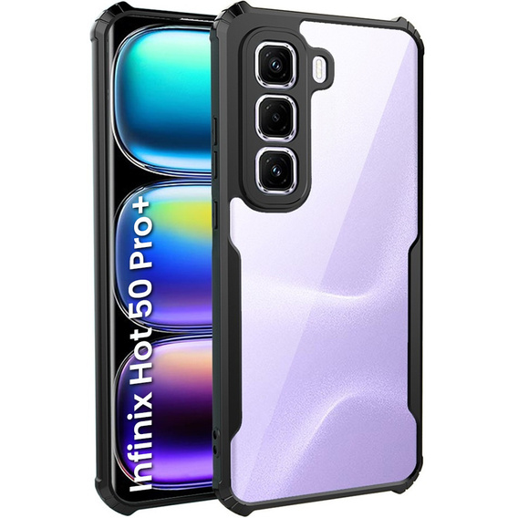Obal na mobil pre Infinix Hot 50 Pro+ 4G, AntiDrop Hybrid, čierne