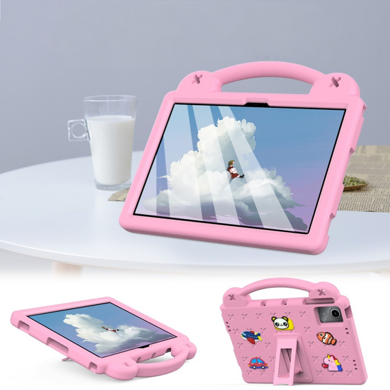 Detské puzdro pre Lenovo Tab M11, Cute Patterns, so stojanom, ružové
