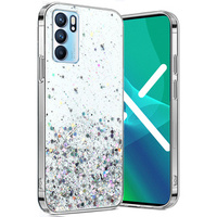 Obal na mobil pre OPPO Reno 6 5G, Glittery, priehľadné