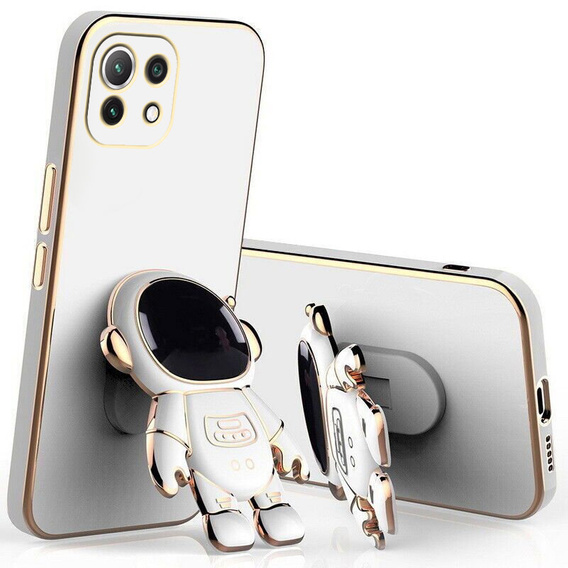 Obal na mobil pre Xiaomi Mi 11 Lite / Mi 11 Lite 5G / 11 Lite 5G NE, Astronaut, biele
