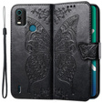 Klapkové puzdro pre Nokia C21 Plus, Butterfly, čierne