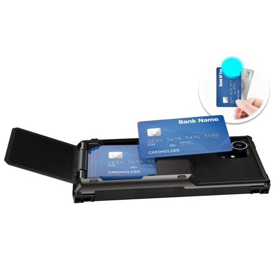 Puzdro pre Samsung Galaxy S25 Ultra, Card Holder Kickstand, čierne