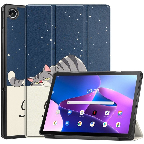 Puzdro pre Lenovo Tab M10 Plus 10.6 Gen 3 TB-125F TB-128F, Smartcase, sleeping cat