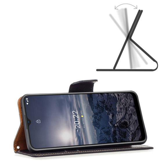 Klapkové puzdro pre Nokia G11 / G21, Litchi Wallet Case, čierne