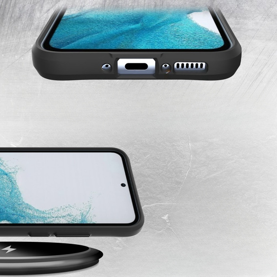 Obal na mobil pre Samsung Galaxy A34 5G, Fusion Hybrid, transparentné / čierne