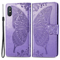 Klapkové puzdro pre Xiaomi Redmi 9A, Butterfly, fialové