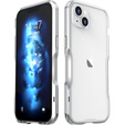 Puzdro LUPHIE pre iPhone 14, Armor Bumper, strieborné