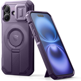 Obrnené puzdro pre iPhone 16, Dexnor CamProtect MagSafe, fialové