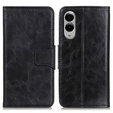 Klapkové puzdro pre Samsung Galaxy S25 Edge, Crazy Horse Wallet, čierne