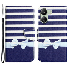 Klapkové puzdro pre Xiaomi Redmi 13C / Poco C65, Wallet, Bowknot, modré