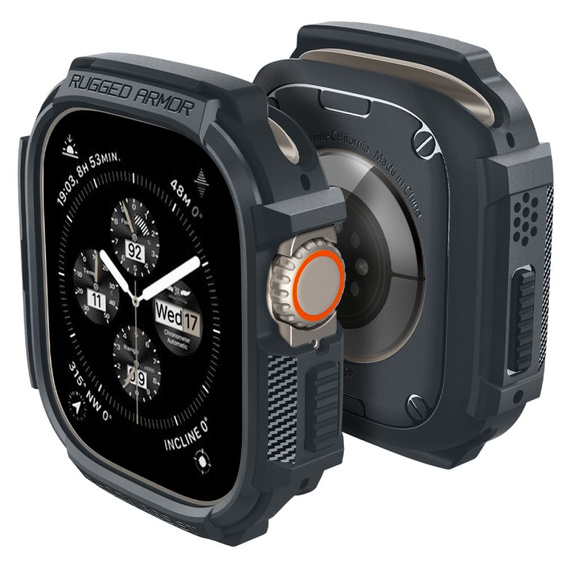 Puzdro Spigen Rugged Armor Dark Gray pre Apple Watch Ultra 1 / 2 (49 mm)