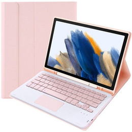 Puzdro + klávesnica Samsung Galaxy Tab A8 10.5 X200 / X205, Touchpad, ružové rose gold