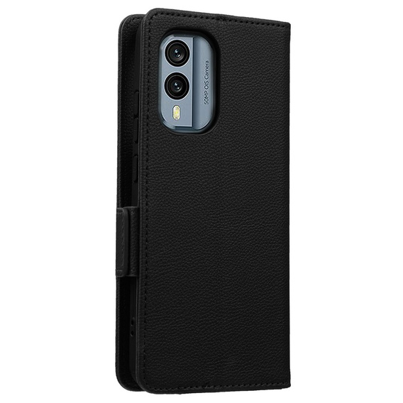 Klapkové puzdro pre Nokia X30 5G, Wallet Litchi Magnet Case, čierne