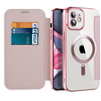 Klapkové puzdro pre iPhone 11, RFID Wallet MagSafe CamShield, ružové rose gold