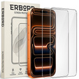 2x tvrdené sklo ERBORD 9H Hard Glass na displeji pre iPhone 17 Pro/17/16 Pro