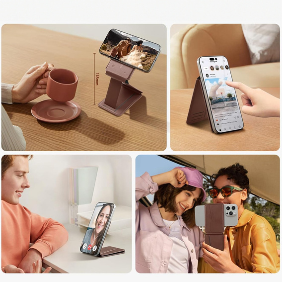 Magnetická peňaženka so stojanom a funkciou NFC SURITCH pre iPhone 16 Pro