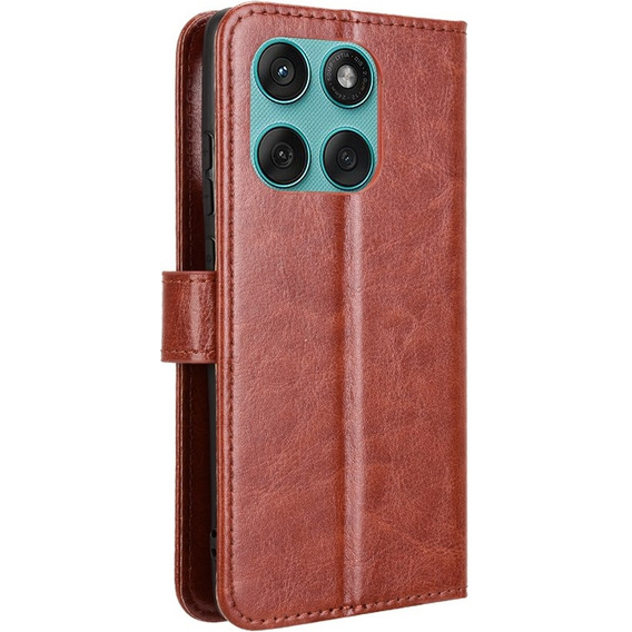 Klapkové puzdro pre Motorola Edge 60 / 60 Fusion, Crazy Horse Wallet, hnedé