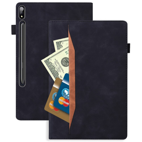 Puzdro pre Samsung Galaxy Tab S10 FE+ Plus, Classic, s priestorom pre stylus, čierne
