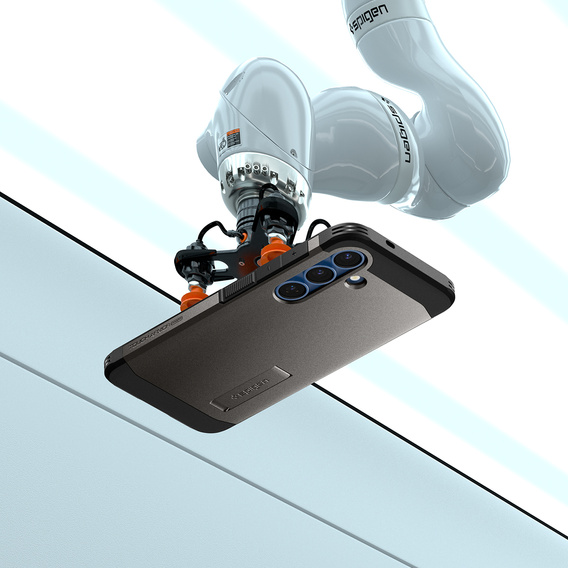 Puzdro Spigen Tough Armor Mag Gunmetal pre Samsung Galaxy S25