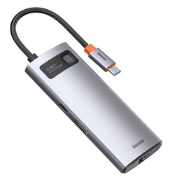 Kovová dokovacia stanica Metal Gleam Series 6 v 1 pre zariadenia USB-C