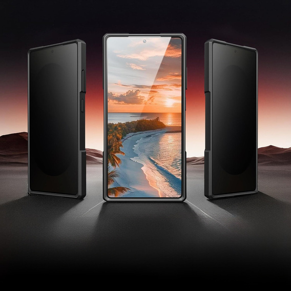 Puzdro pre Samsung Galaxy S25 Ultra, Tongate MECH MagSafe Series, čierne + 9H tvrdené sklo