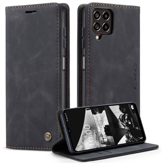 CASEME puzdro pre Samsung Galaxy M33 5G, Leather Wallet Case, čierne