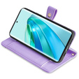 Klapkové puzdro pre Honor Magic5 Lite, Wallet Zipper Pocket, fialové