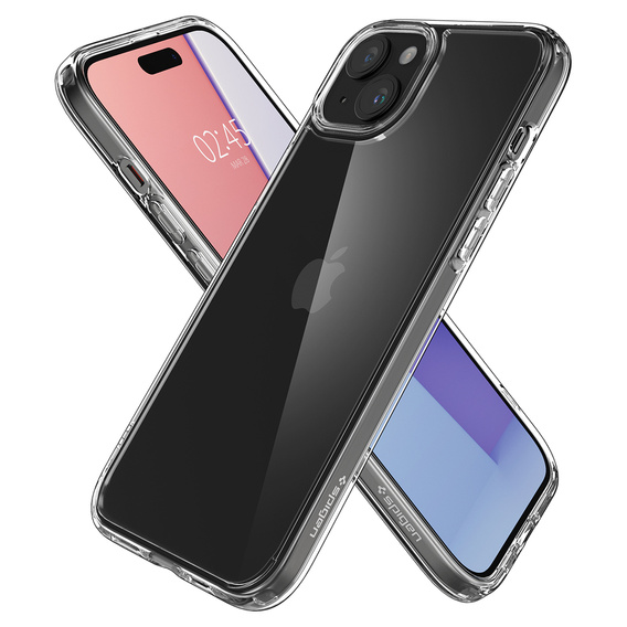 Puzdro Spigen pre iPhone 15, Ultra Hybrid, priehľadné + tvrdené sklo 9H