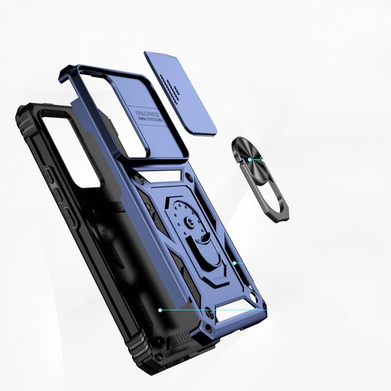 Obal na mobil pre Xiaomi 12T 5G / 12T Pro 5G, CamShield Slide, námornícky modrý