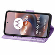 Klapkové puzdro pre Motorola Moto G86 Power 5G, Butterfly, fialové