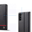Flipové puzdro pre Samsung Galaxy S24, Carbon LC.IMEEKE, čierne