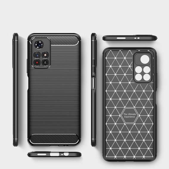 Obal na mobil pre Xiaomi Poco M4 Pro 5G / Redmi Note 11S 5G, Carbon, čierne